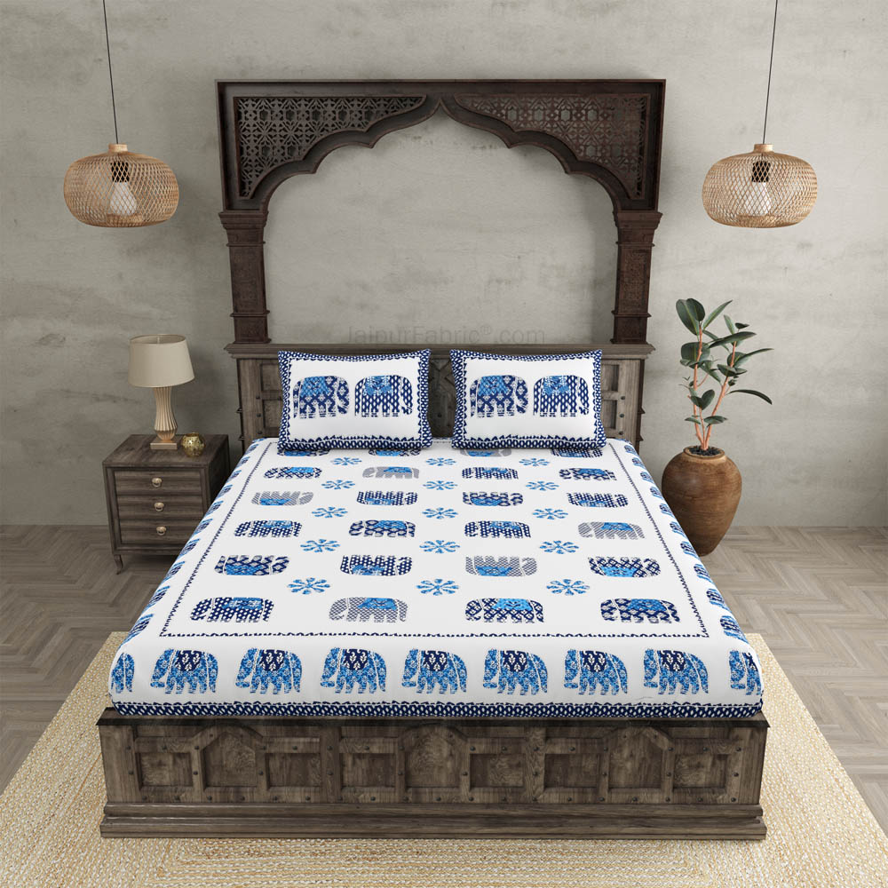 The Royal Ride Blue Double Bedsheet