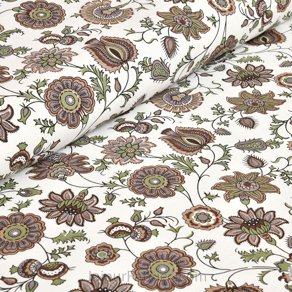 Sand Creeper Jaipur Fabric Double Bed Sheet