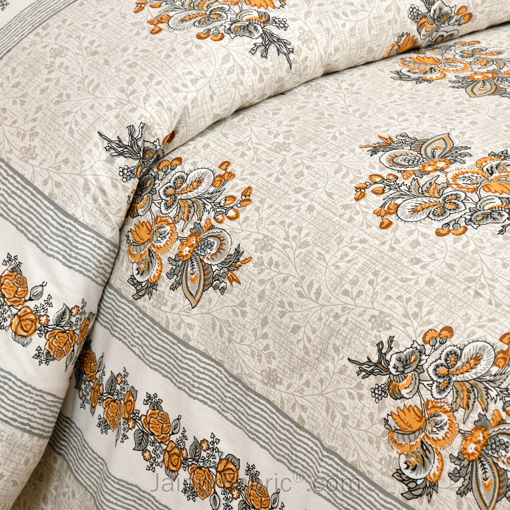 Beautiful Bouquet Jaipur Fabric Double Bed Sheet