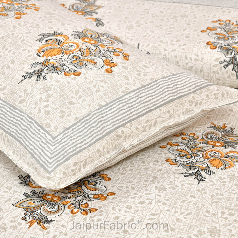 Beautiful Bouquet Jaipur Fabric Double Bed Sheet