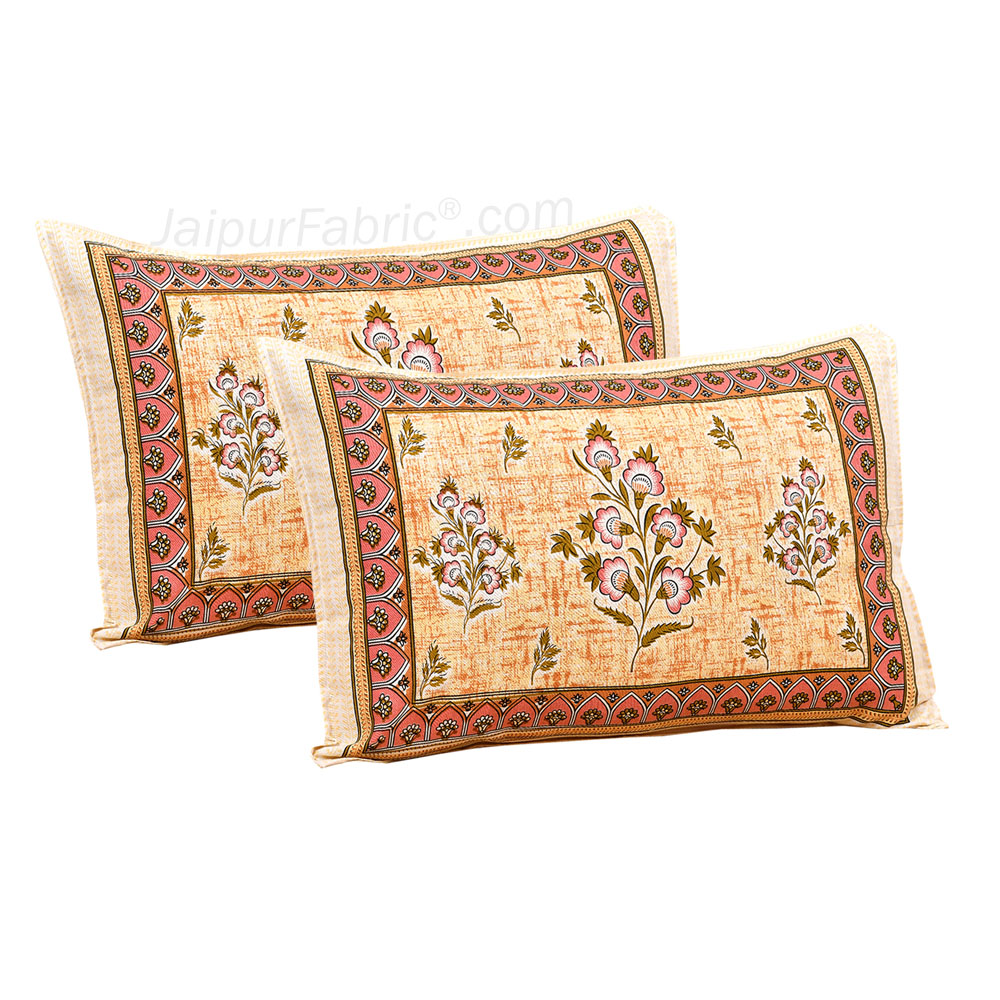 Yellowish Jaipur Fabric Double Bed Sheet