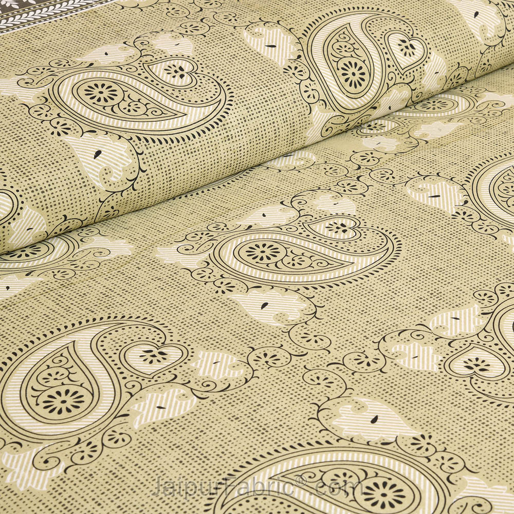 Paisley Art Nature Jaipur Fabric Double Bed Sheet