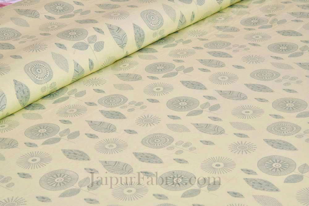 Sensational Light Green Pure Cotton King Size Double Bedsheet