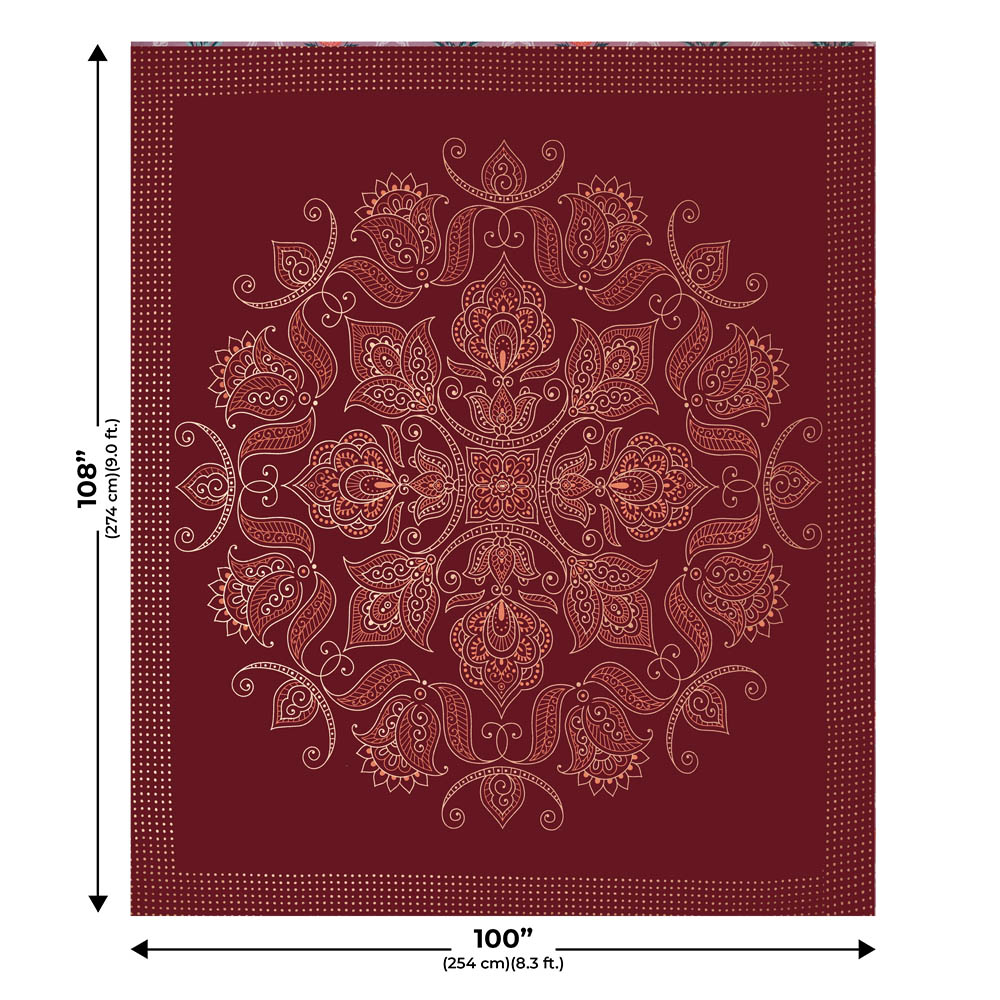 Royal Goldi Maroon King Size Bed Sheet