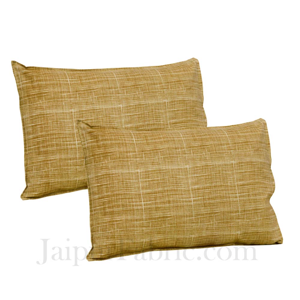 Jaipur Fabric Classic Trendy Multi Design Mustard Cotton Double Bedsheet