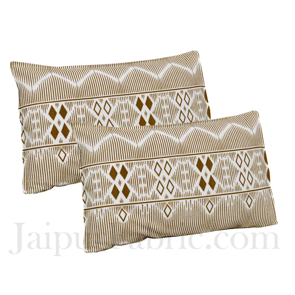 Jaipur Fabric Multi Design Small Checkered Border Cotton Double Bedsheet