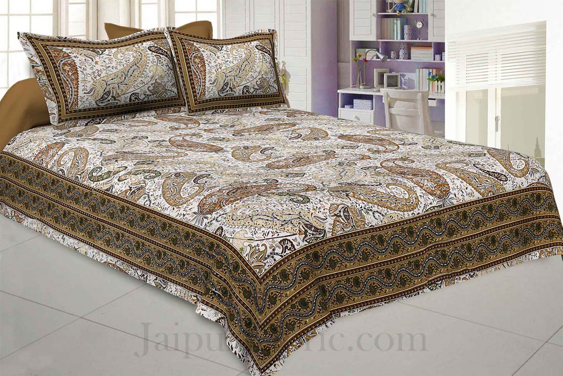 Resplendent Brown Double Bedsheet