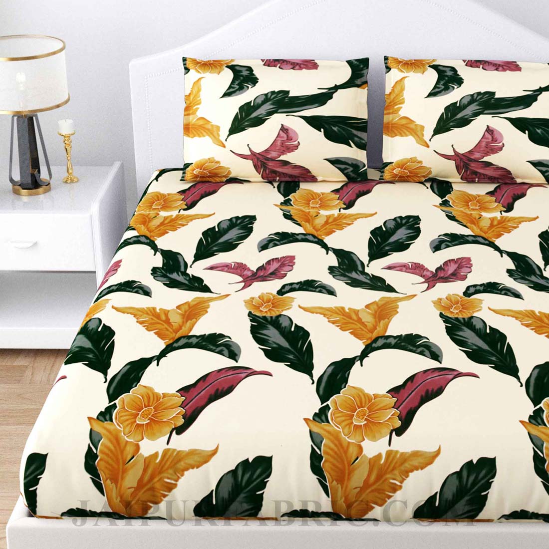 Classic Colossal Print Poly Cotton Double Bedsheet