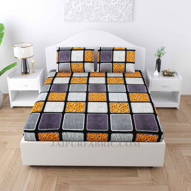 African Savanna Poly Cotton Double BedSheet