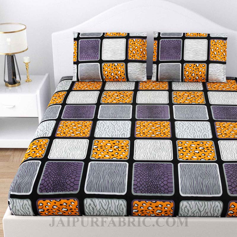 African Savanna Poly Cotton Double BedSheet