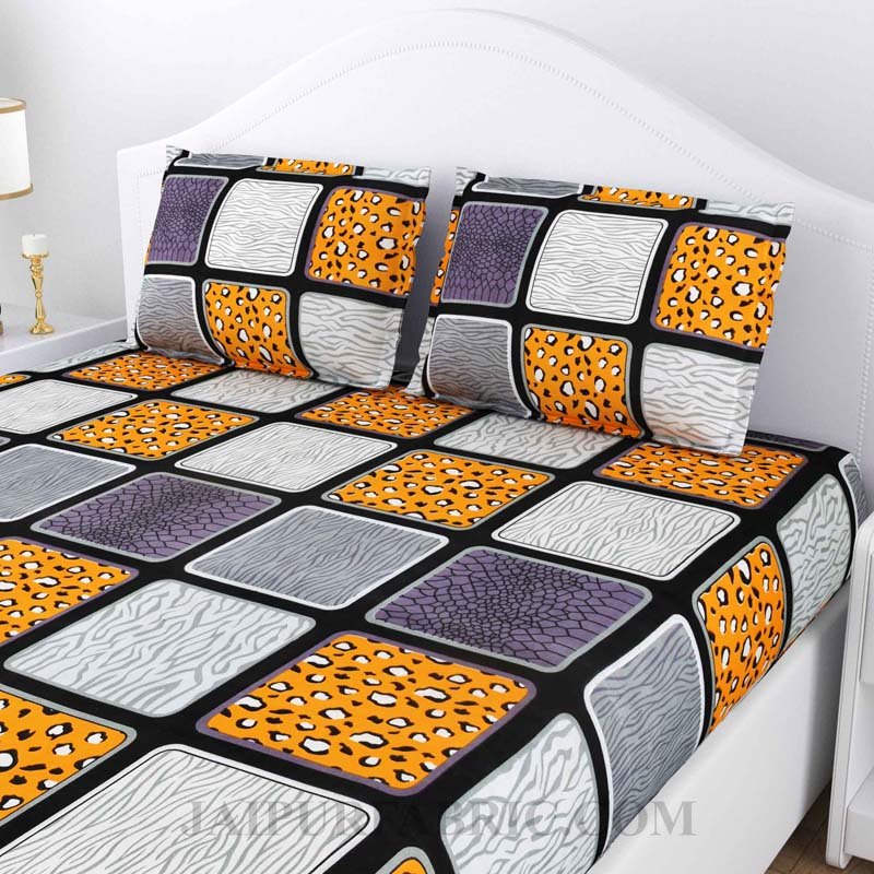 African Savanna Poly Cotton Double BedSheet