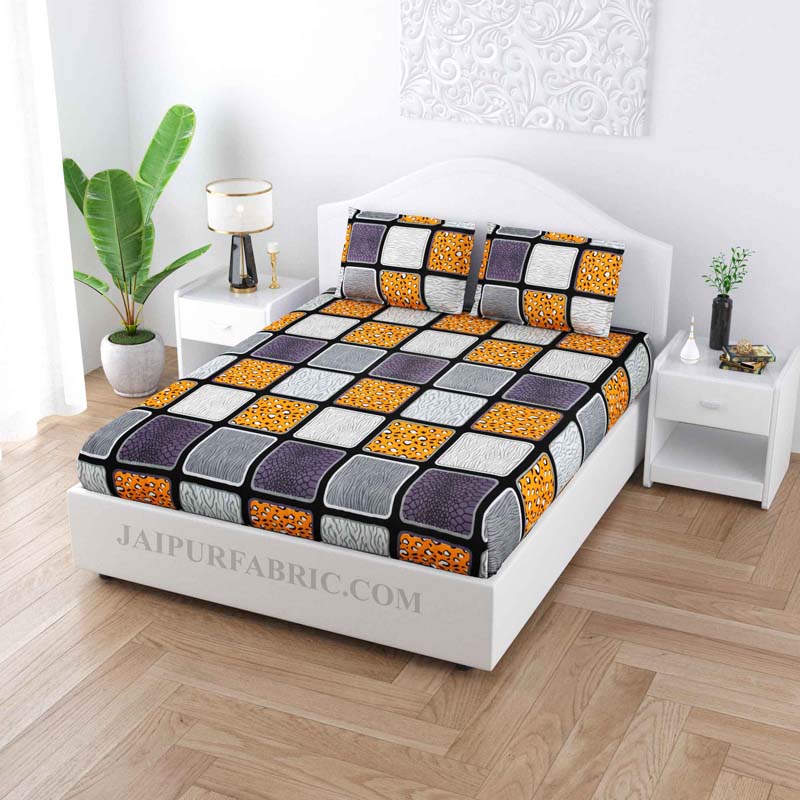 African Savanna Poly Cotton Double BedSheet