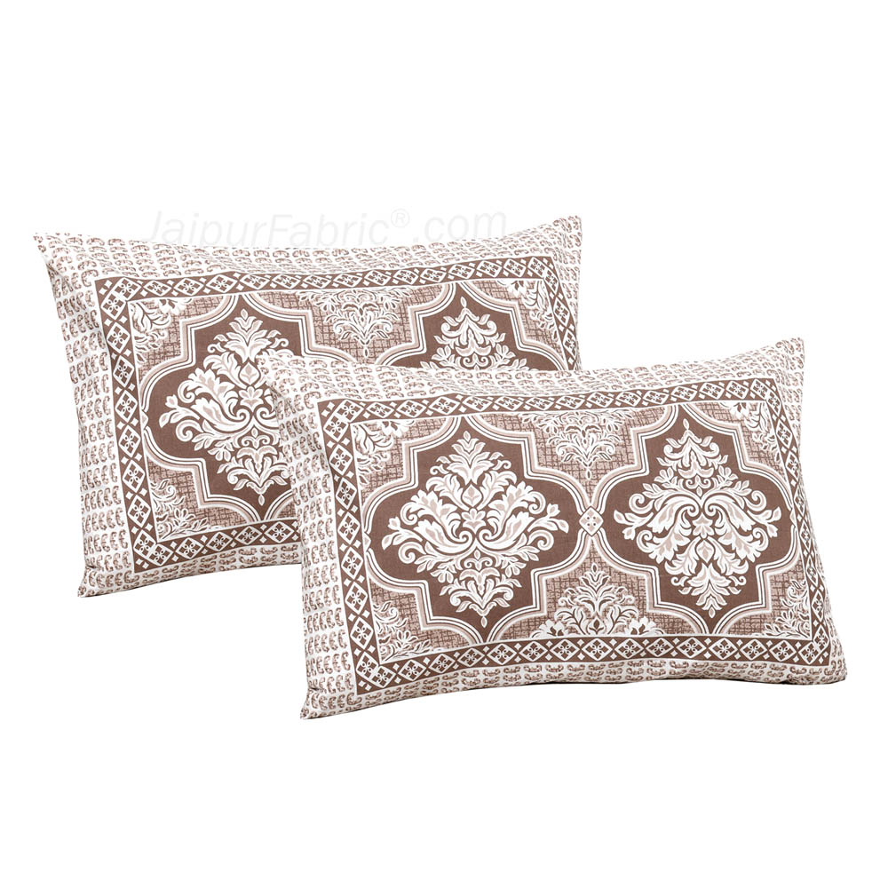 Elegance in Taupe Jaipur Fabric Double Bed Sheet