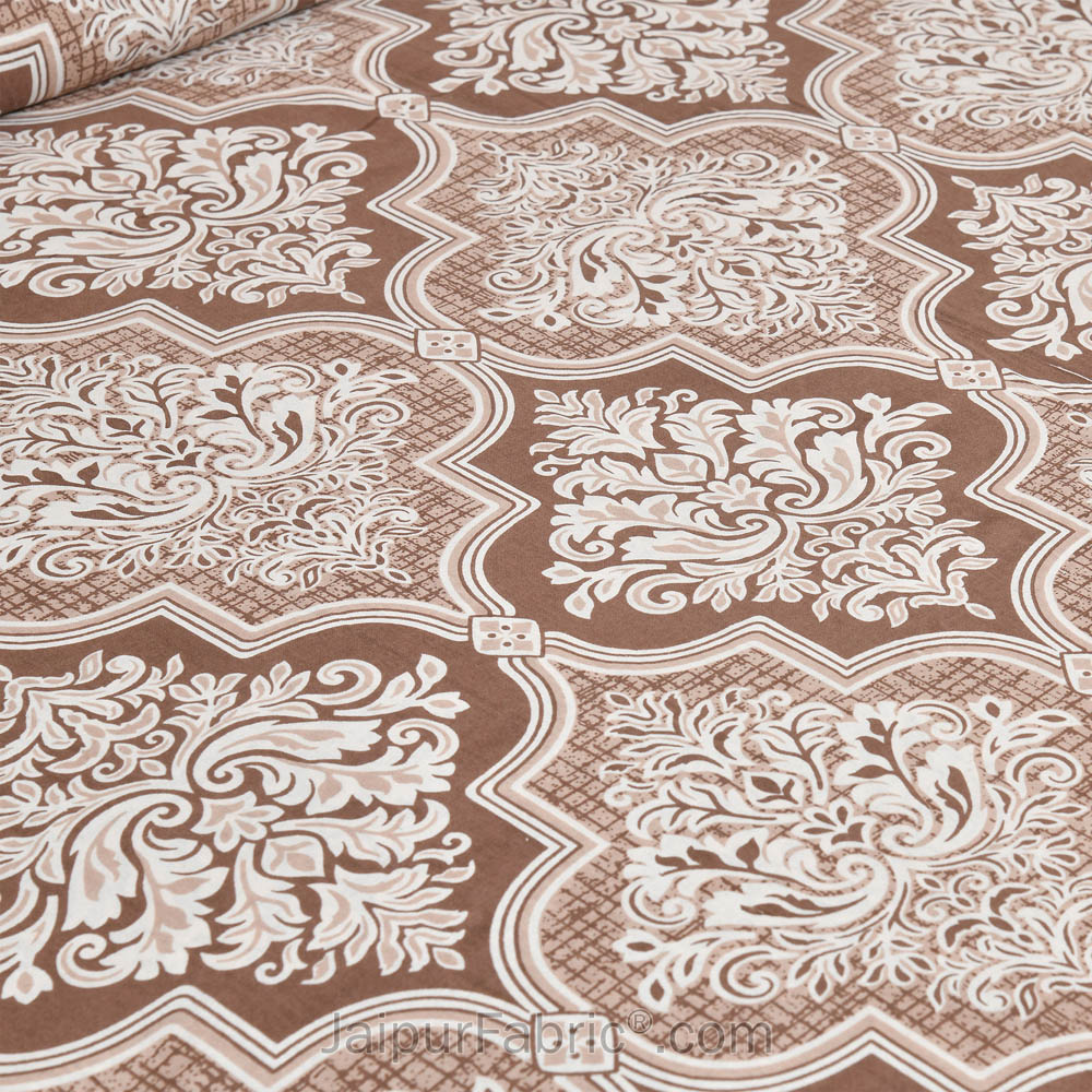 Elegance in Taupe Jaipur Fabric Double Bed Sheet