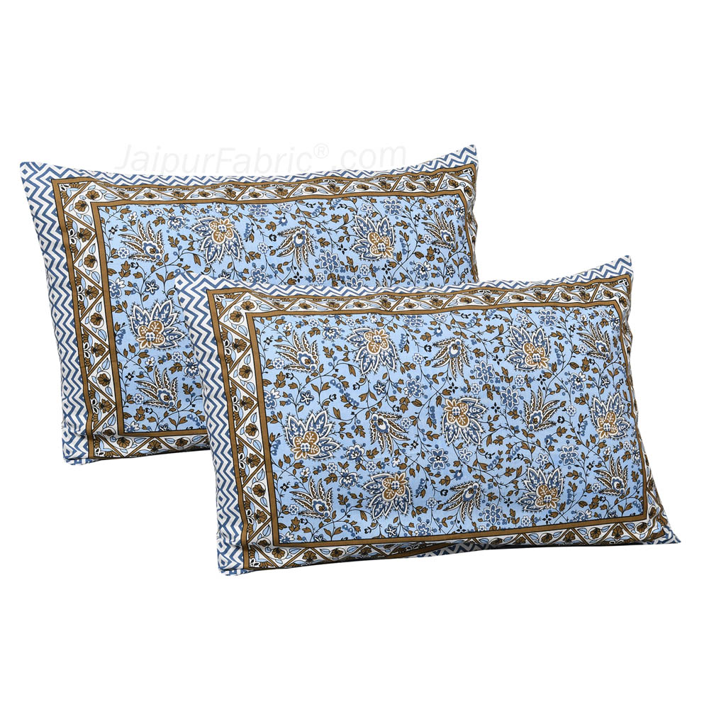 Aromatic Blue Jaipur Fabric Double Bed Sheet