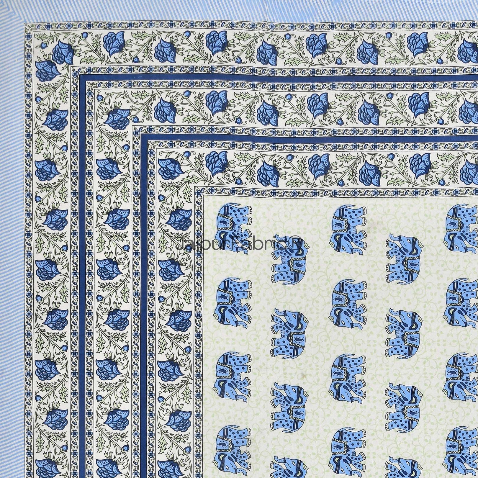 Royal Baarat Blue Pure Cotton Double Bedsheet