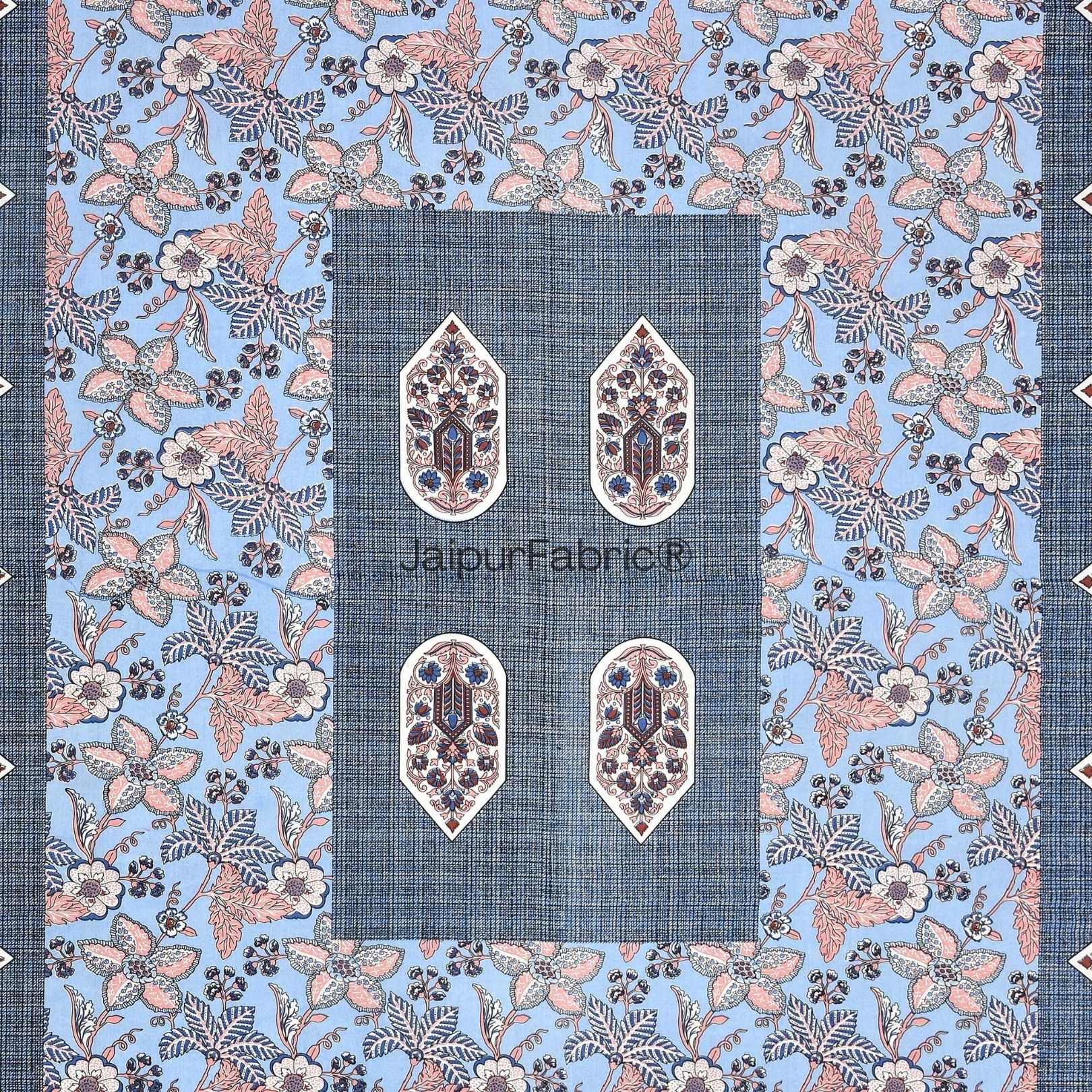 Hawa Mahal Blue Pure Cotton Double Bedsheet