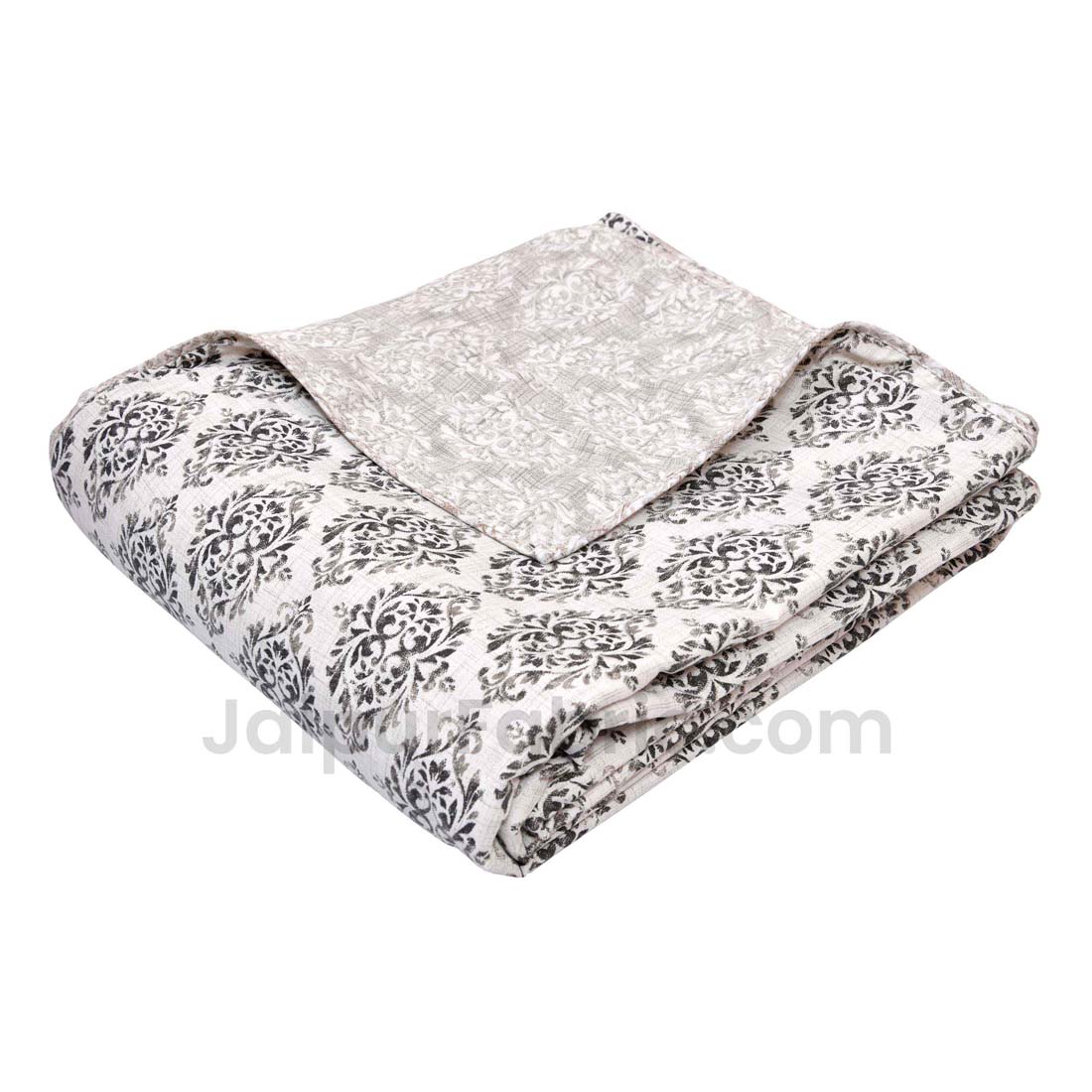 JaipurFabric® Gray Ethnic Double Bed Reversible Dohar