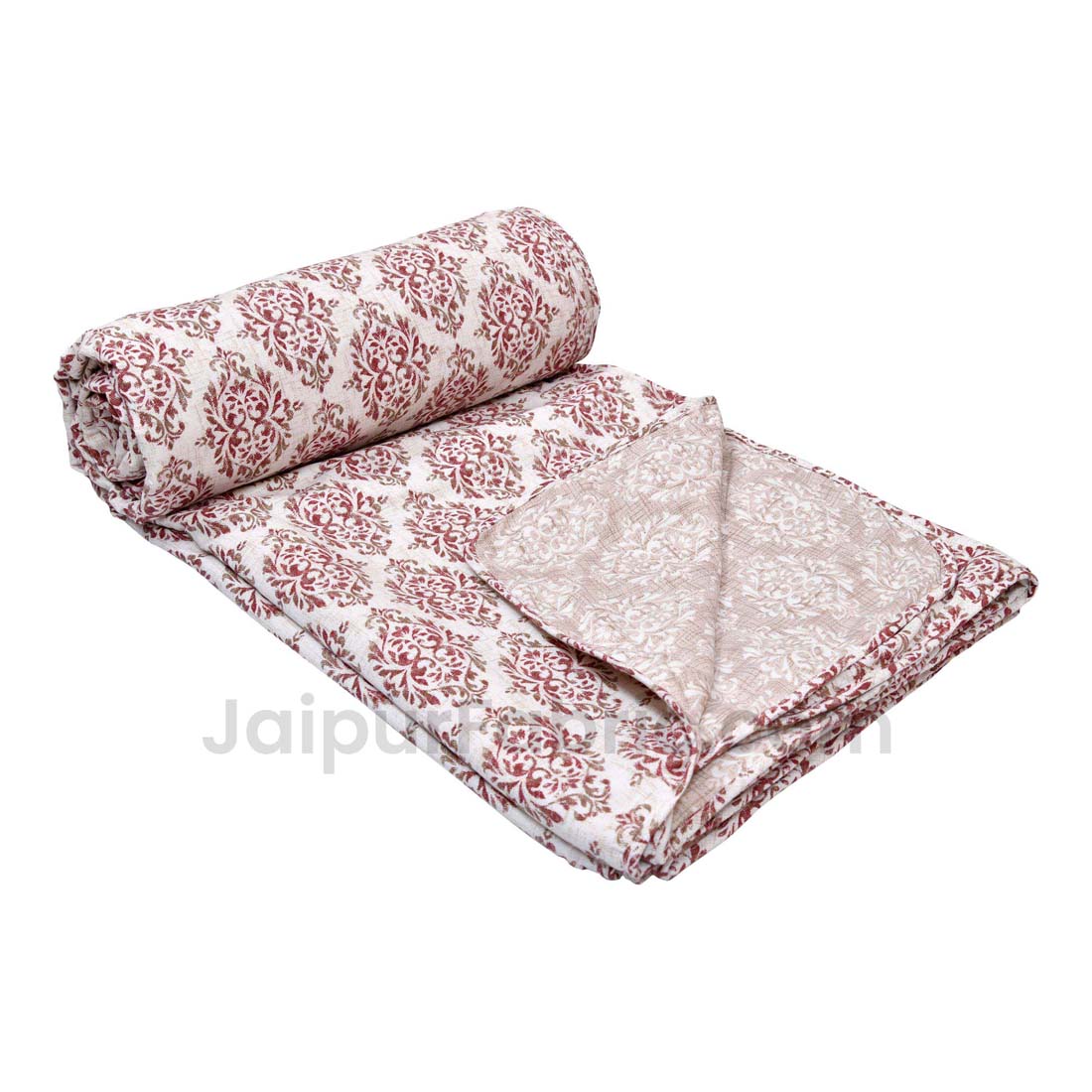 JaipurFabric® Pink Ethnic Double Bed Reversible Dohar