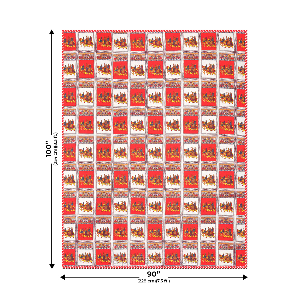 Royal Sanganeri Pure Cotton Reversible Double Bed AC Quilt Dohar