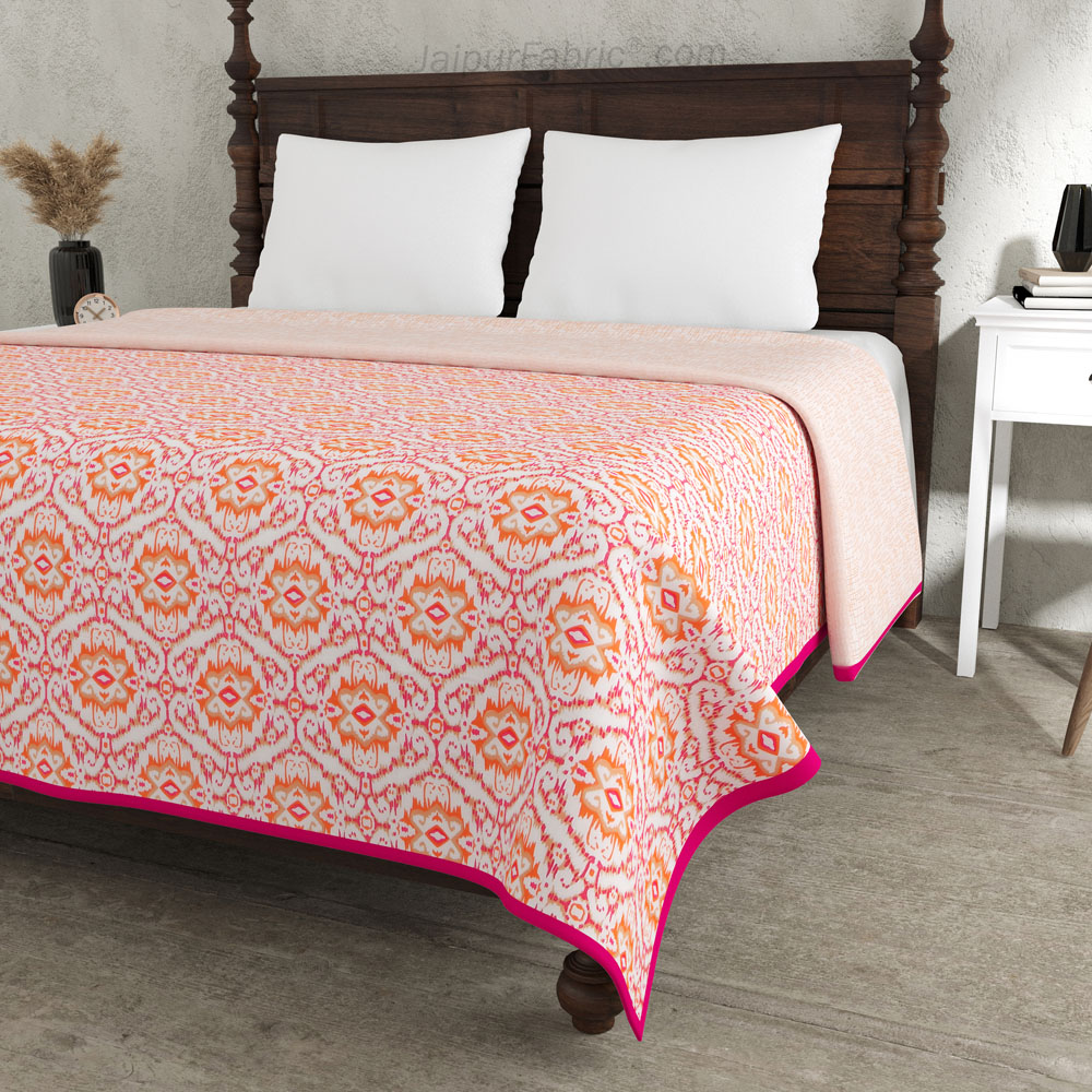 The Illusion Pinkish Double Bed Dohar Blanket