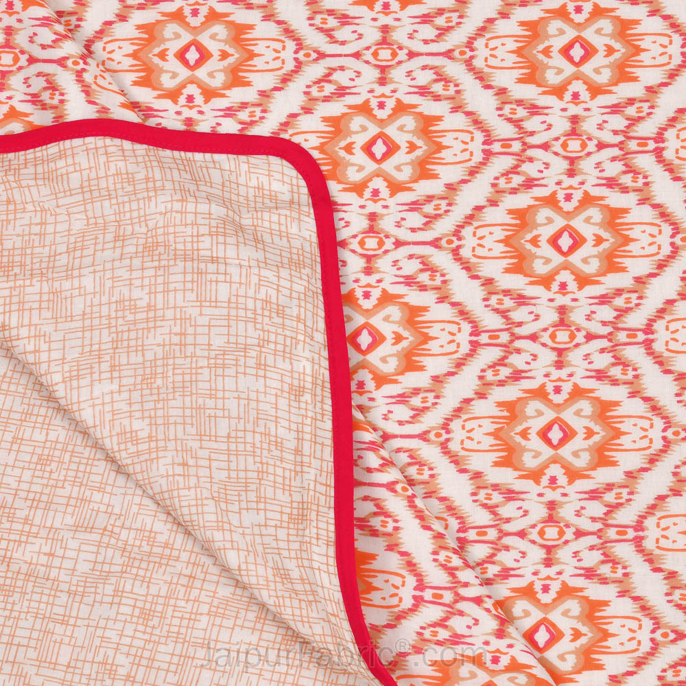 The Illusion Pinkish Double Bed Dohar Blanket