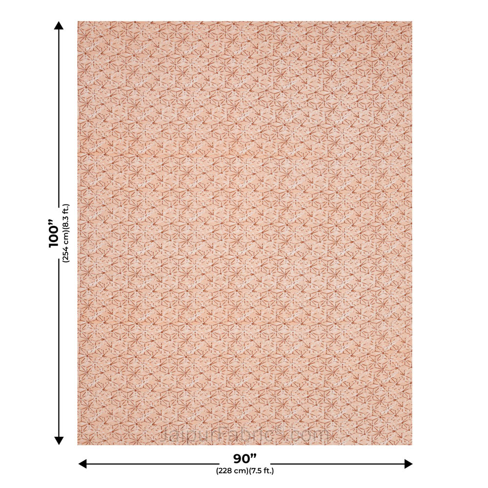 Geometricity Peach Double Bed Dohar Blanket