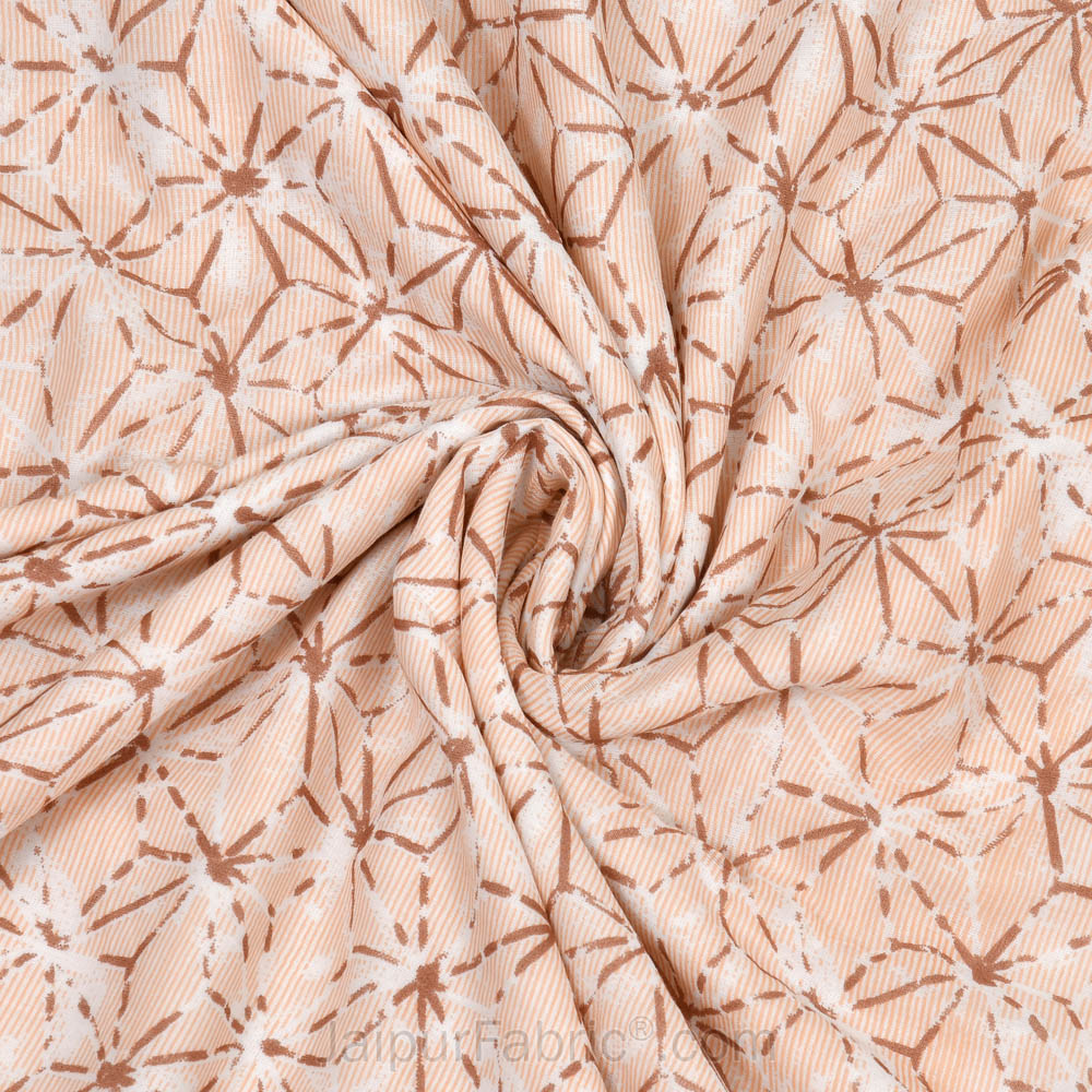 Geometricity Peach Double Bed Dohar Blanket