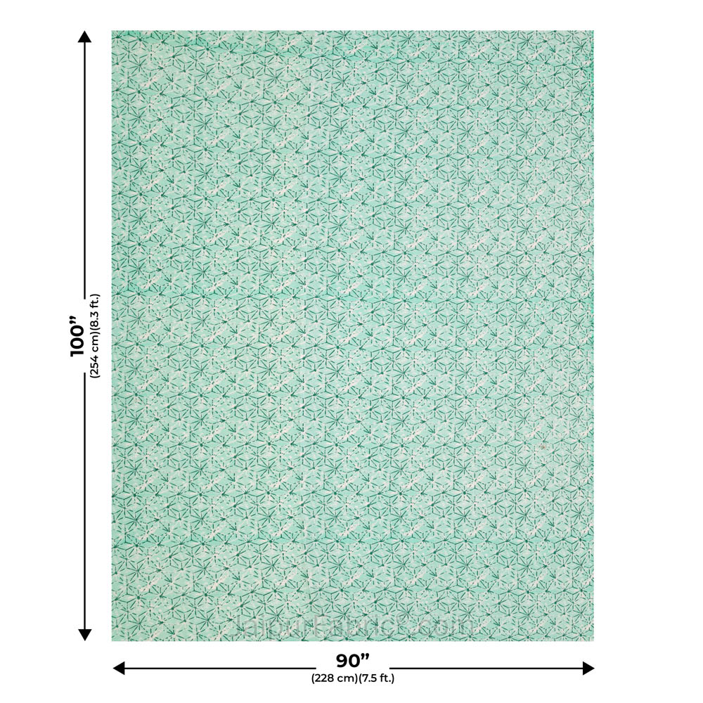 Geometricity Green Double Bed Dohar Blanket