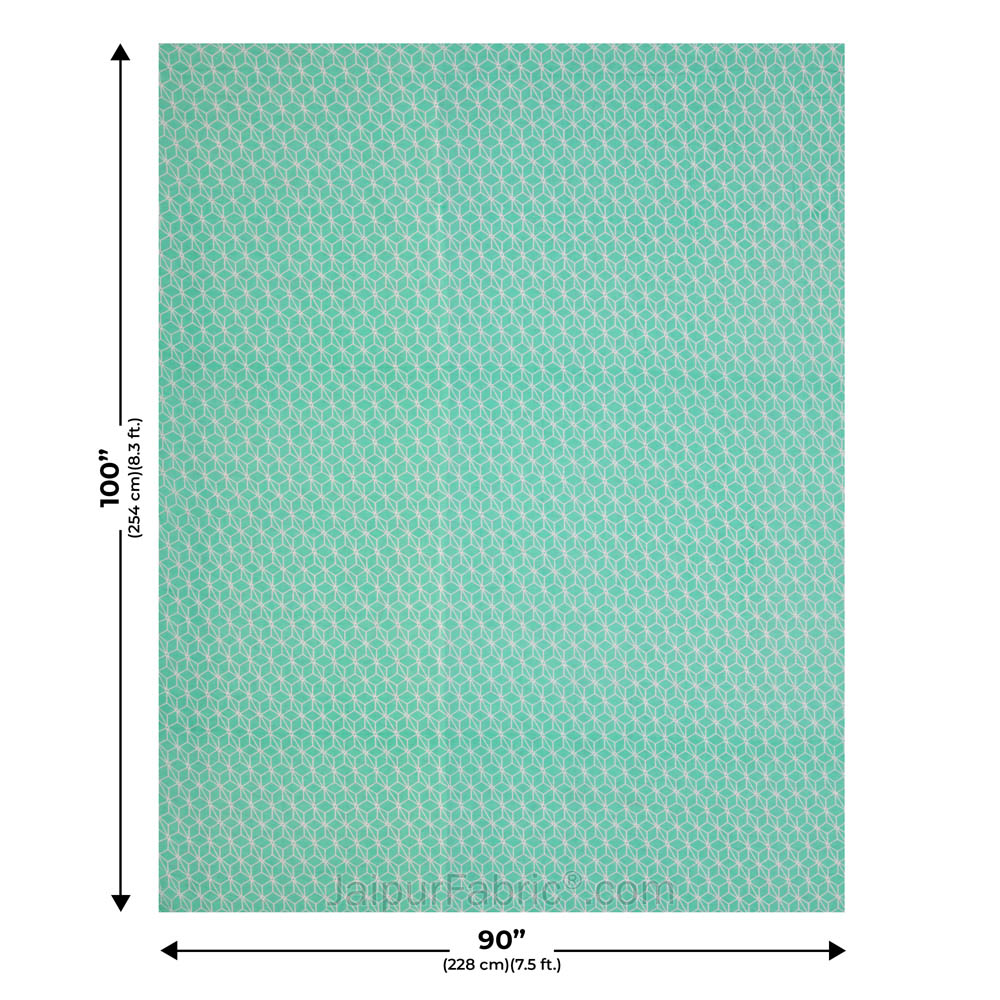 Geometricity Green Double Bed Dohar Blanket