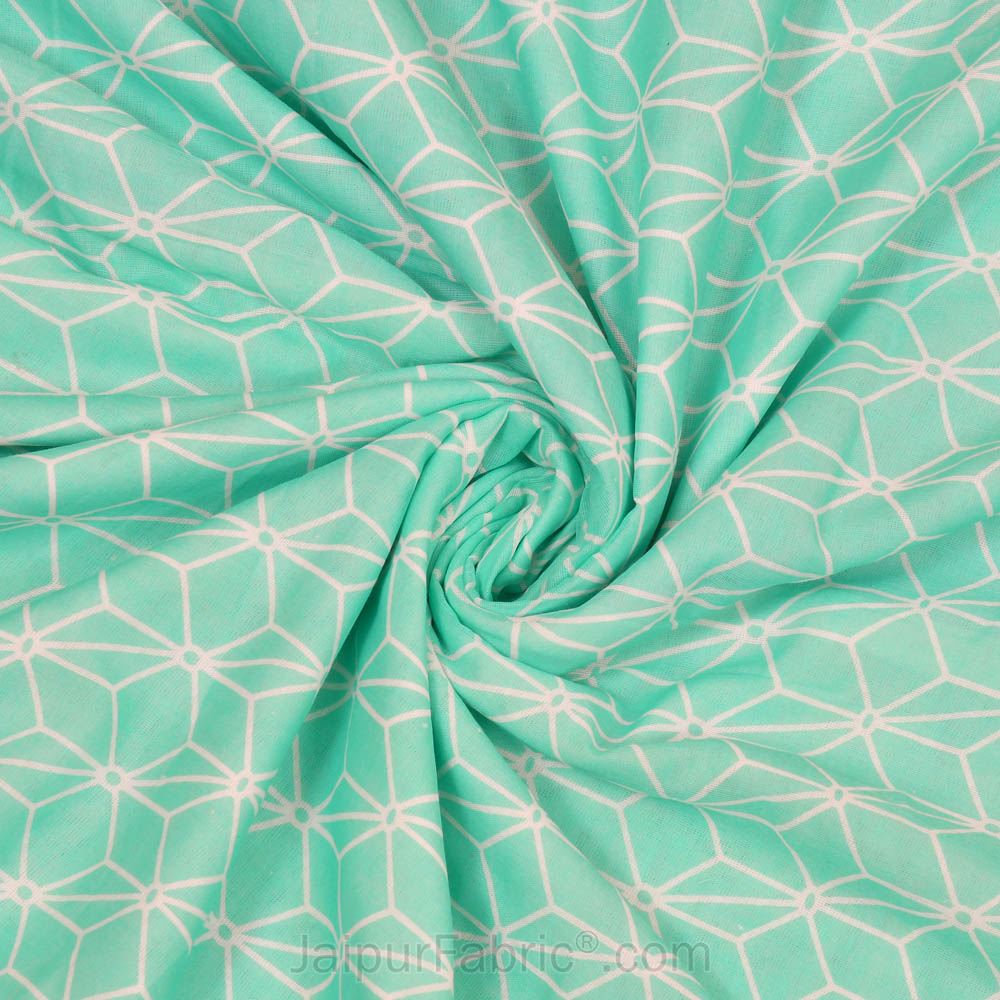 Geometricity Green Double Bed Dohar Blanket