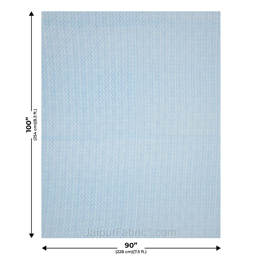 Jaal Darbar Blue Double Bed Dohar Blanket