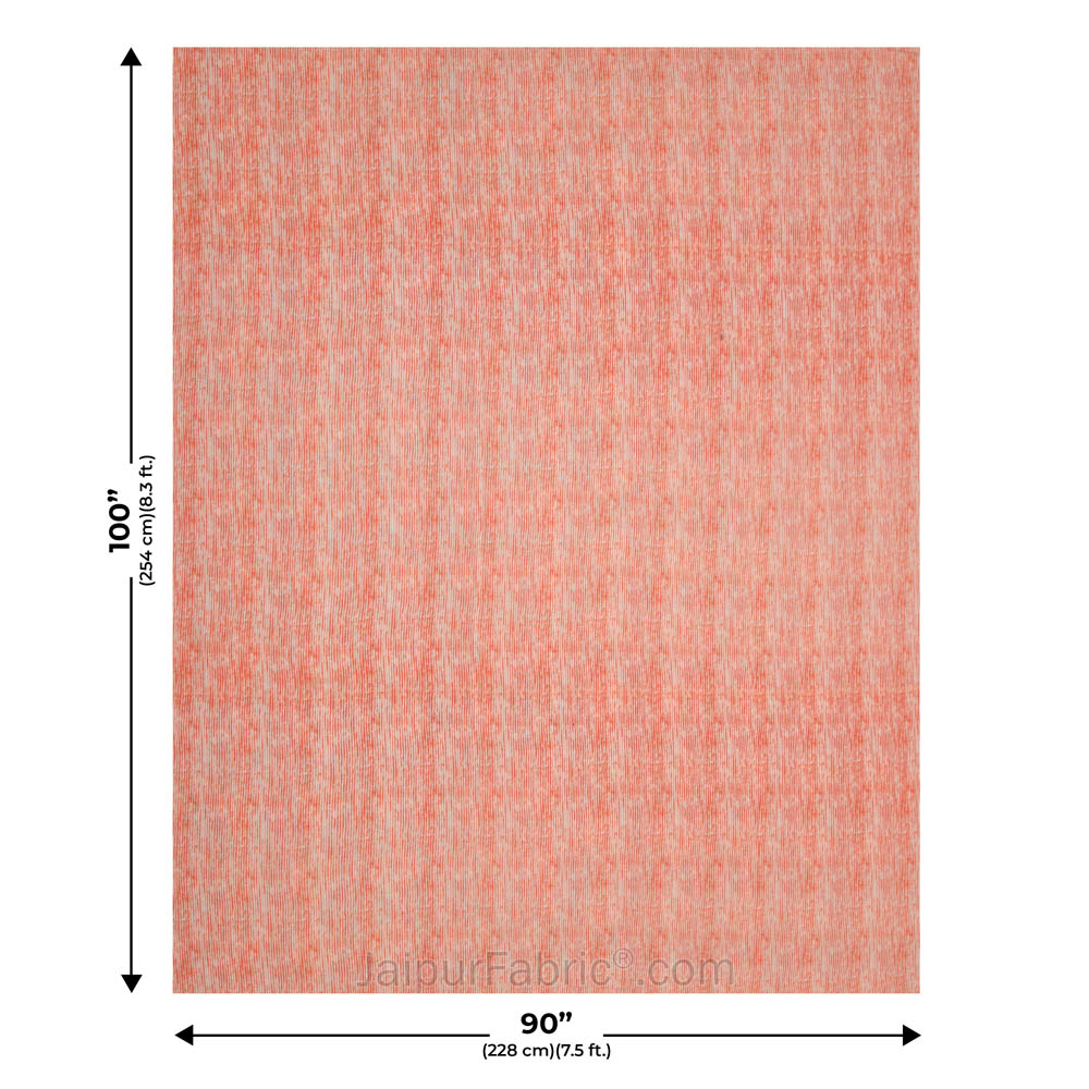 Wavy Ethnic Peachy Pink Double Bed Dohar Blanket