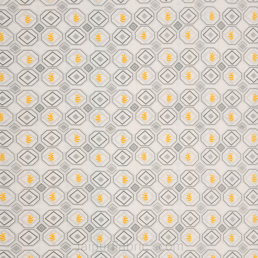 Artistic Maze Mustard GreyDouble Bed Dohar Blanket