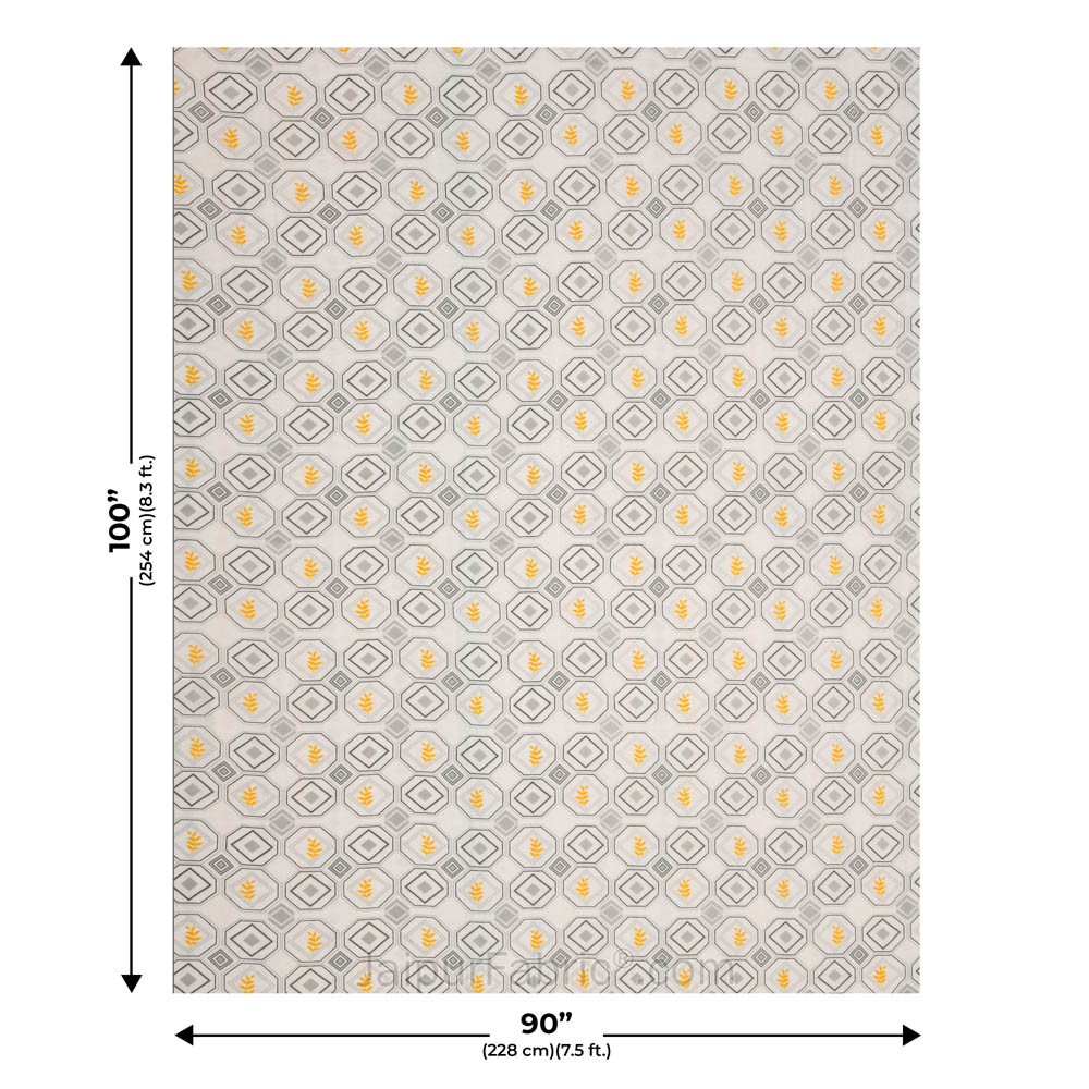 Artistic Maze Mustard GreyDouble Bed Dohar Blanket