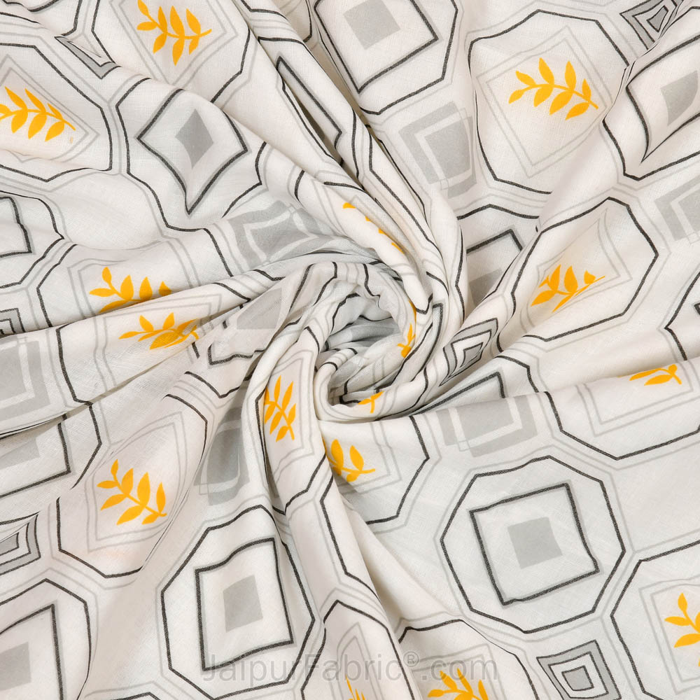 Artistic Maze Mustard GreyDouble Bed Dohar Blanket