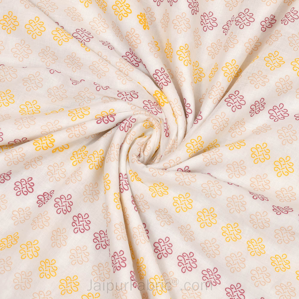 Artistic Maze Peach Yellow Double Bed Dohar Blanket