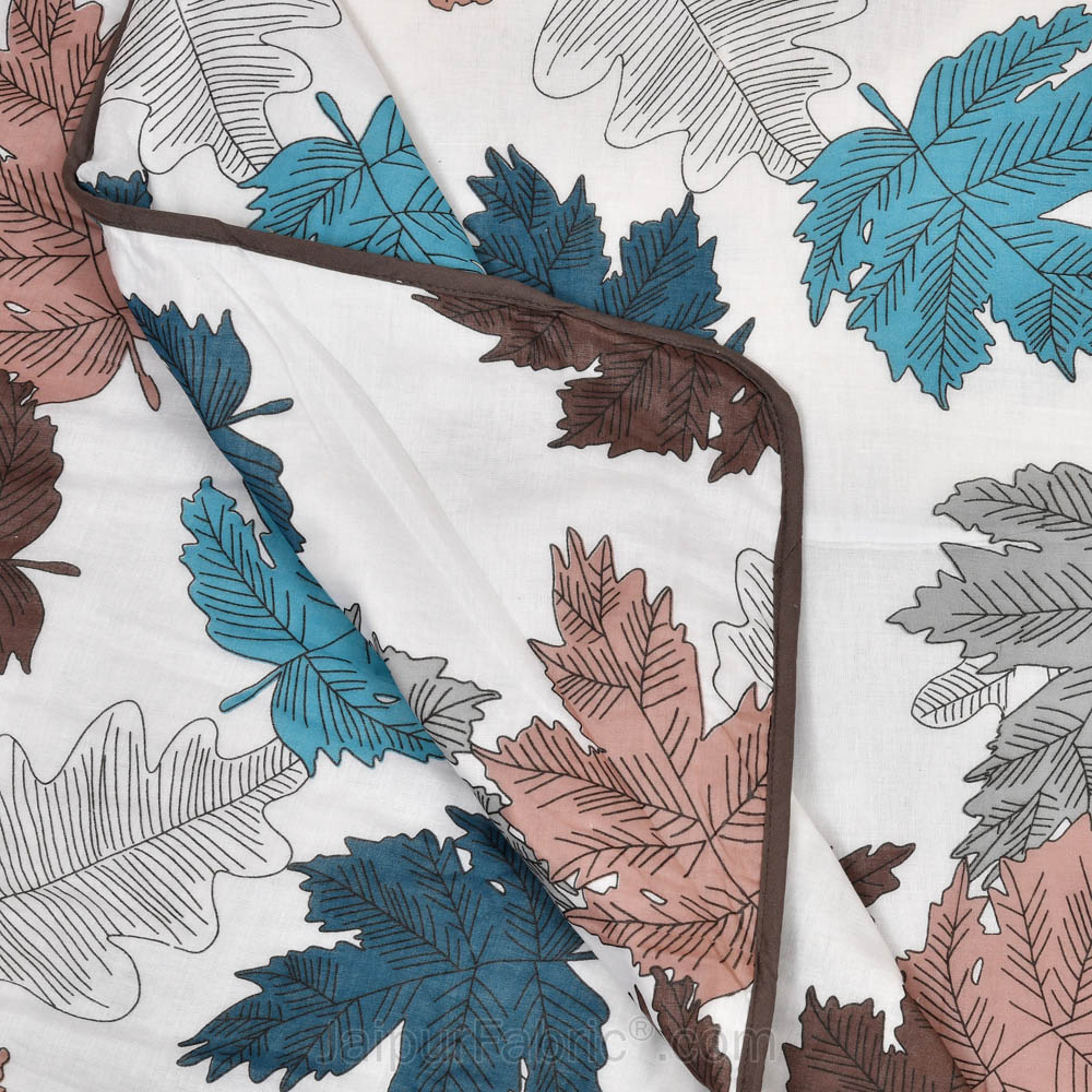 Maple Leaf MultiColor Double Bed Dohar Blanket