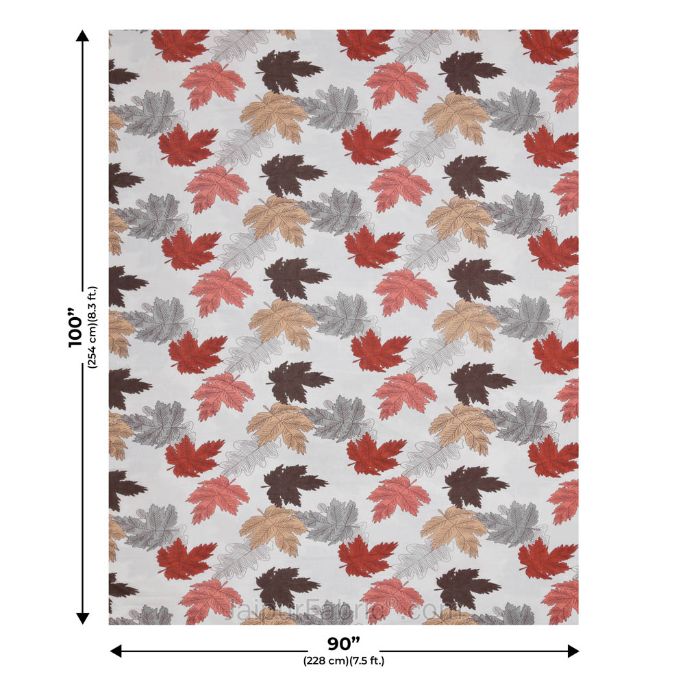 Maple Leaf Reddish Double Bed Dohar Blanket