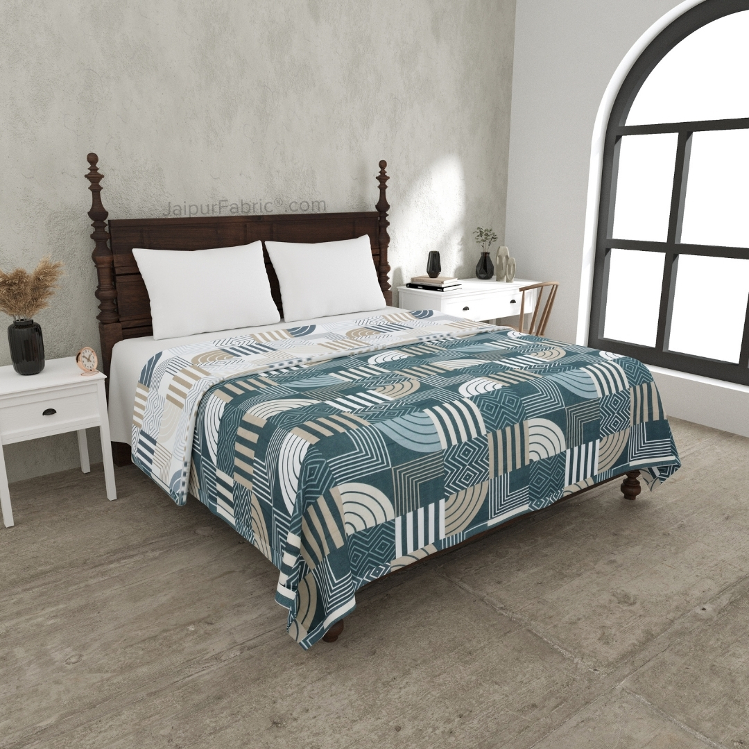 Geometric Maze Cotton Reversible Double Bed Dohar