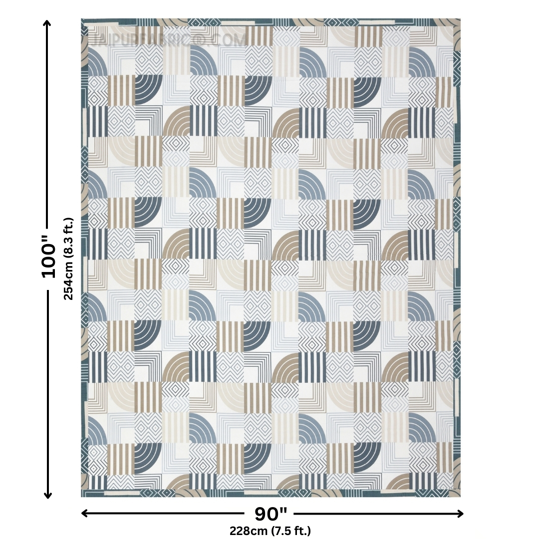 Geometric Maze Cotton Reversible Double Bed Dohar