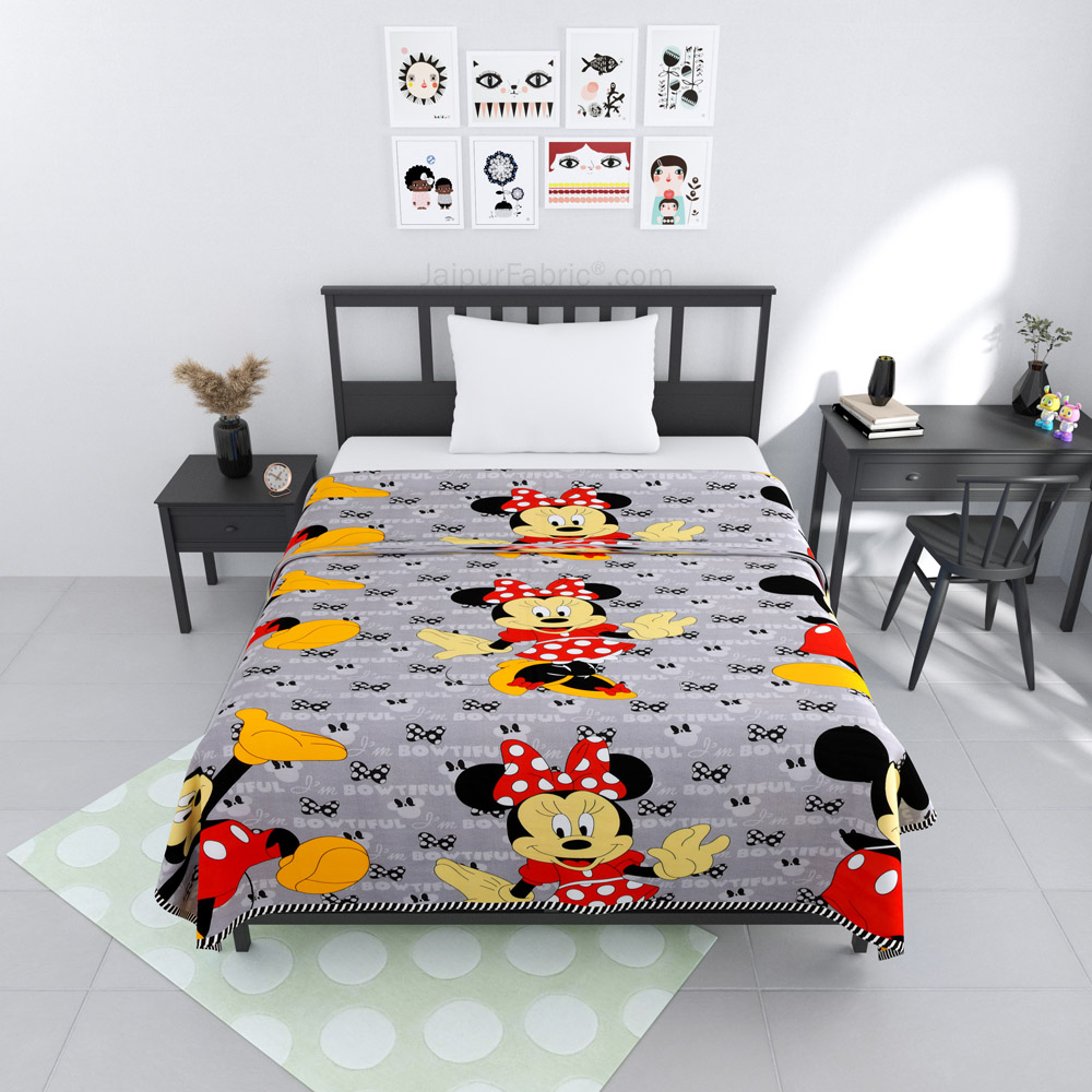 Mickey Mini Cotton Dohar for Kids Single Bed