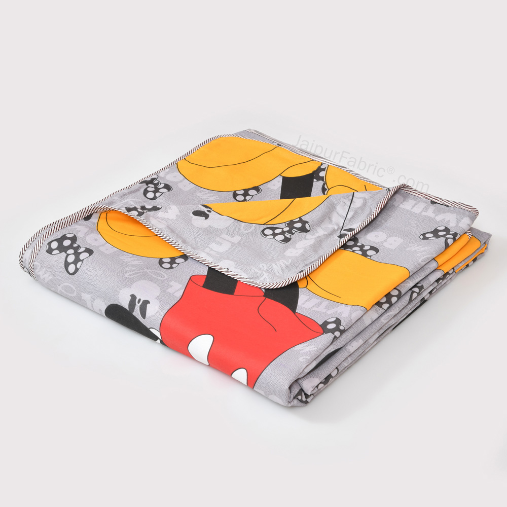 Mickey Mini Cotton Dohar for Kids Single Bed