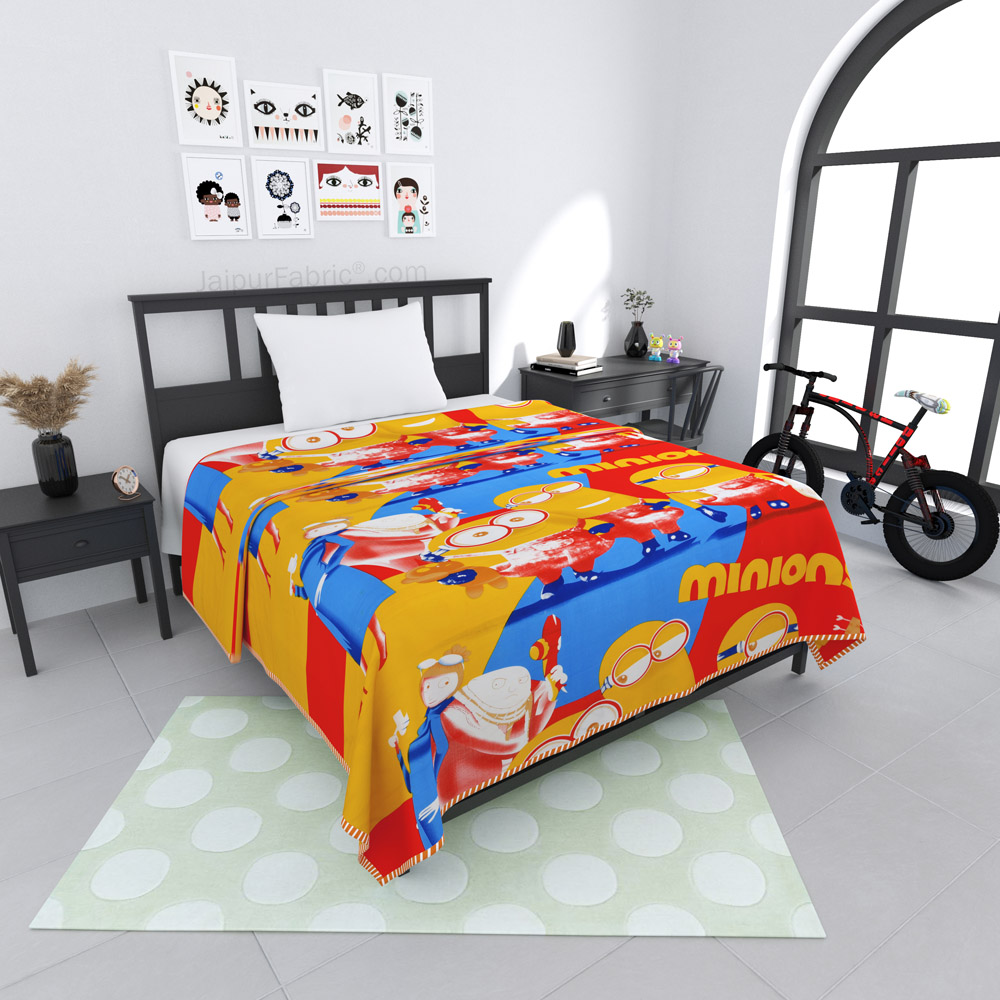 Minions Cotton Dohar for Kids Single Bed