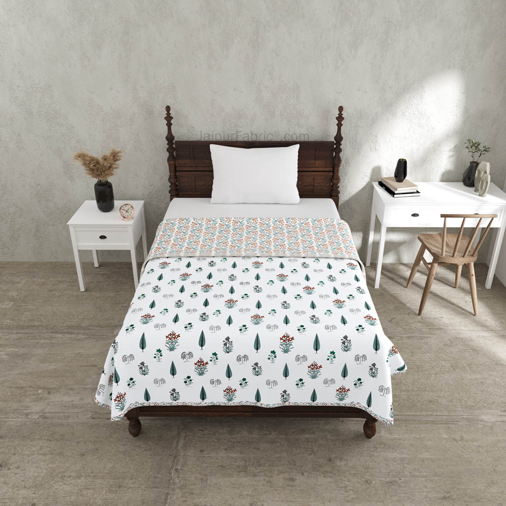 Green Pacific Pure Cotton Single Bed Dohar