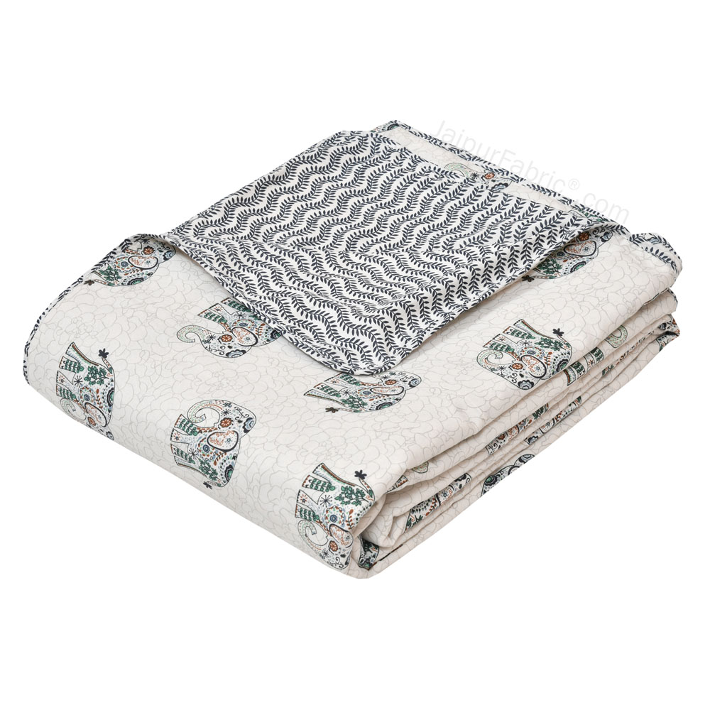 Green Elephant Pure Cotton Single Bed Dohar