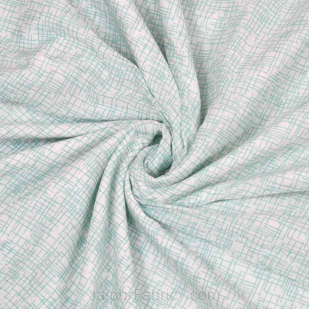 The Illusion Blueish Single Bed Dohar Blanket