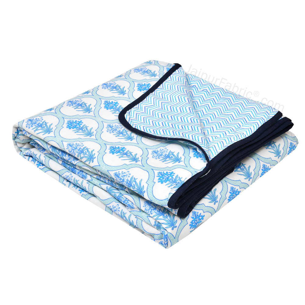 Jaal Darbar Blue Single Bed Dohar Blanket