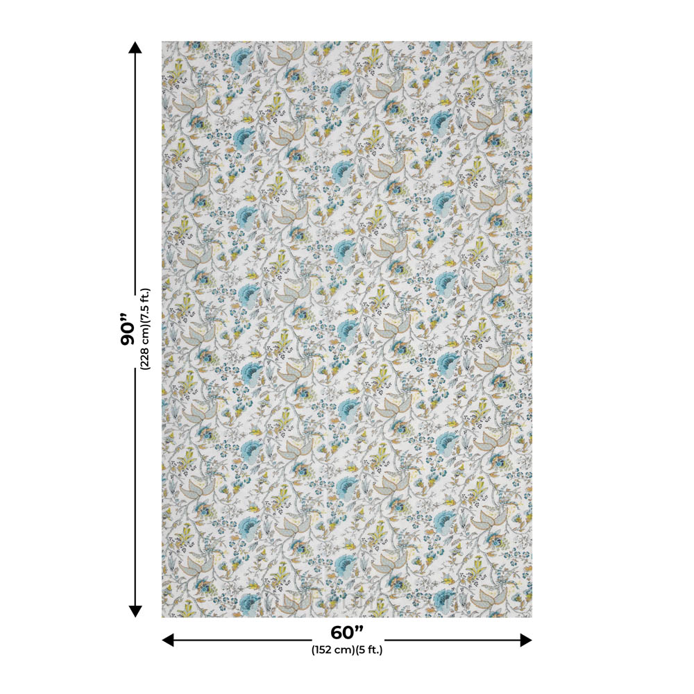 Floral Garden Blueish Single Bed Dohar Blanket