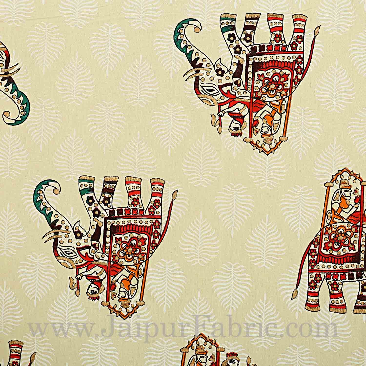 Jaipur Razai Double Bed With Satrangi Elephant Pattern Combo Pack